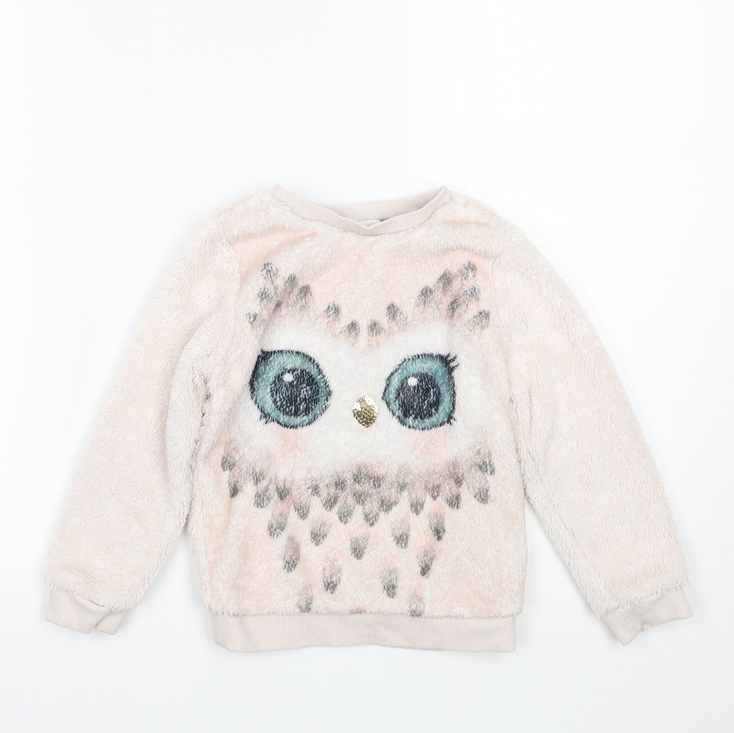 H&M Girls Beige   Pullover Jumper Size 3-4 Years