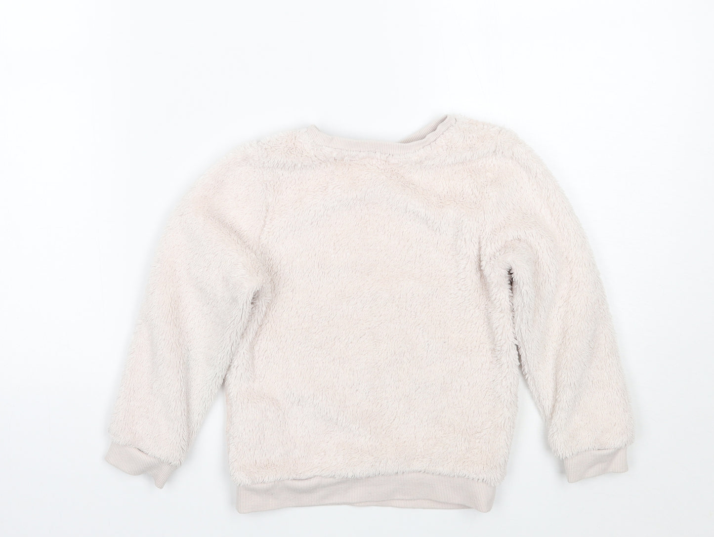 H&M Girls Beige   Pullover Jumper Size 3-4 Years