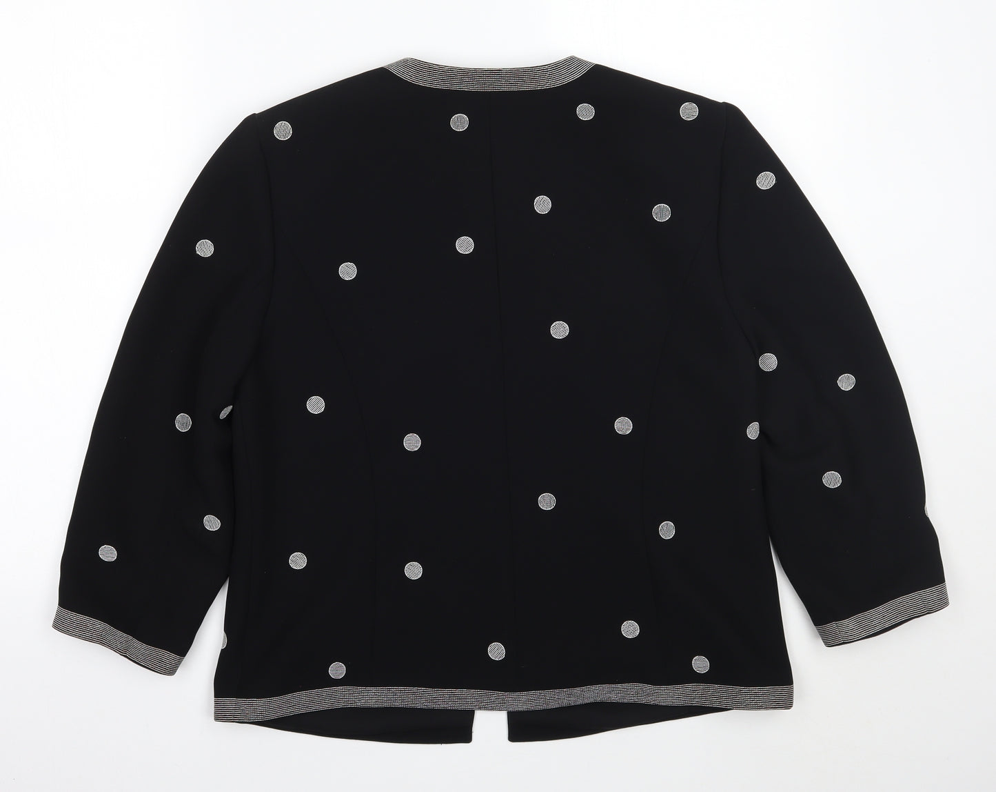 Windsmoor Womens Black Geometric  Jacket Blazer Size 10