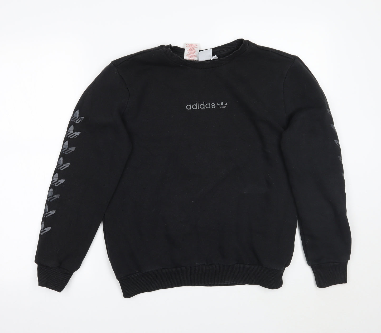 adidas Girls Black  Rayon Pullover Jumper Size 13 Years