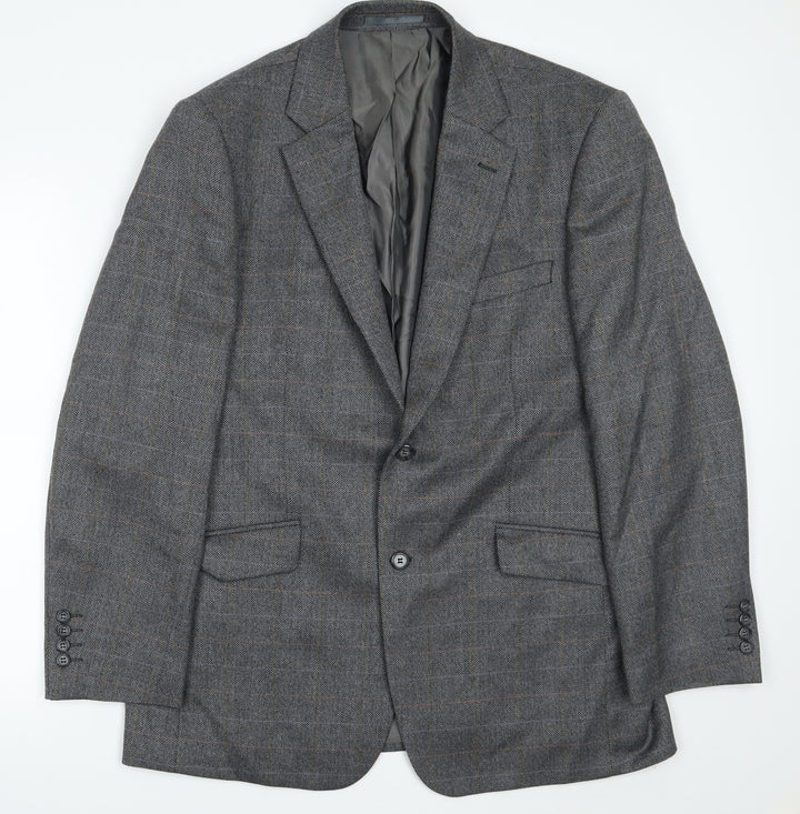 Brook t Mens Grey Jacket Suit Jacket