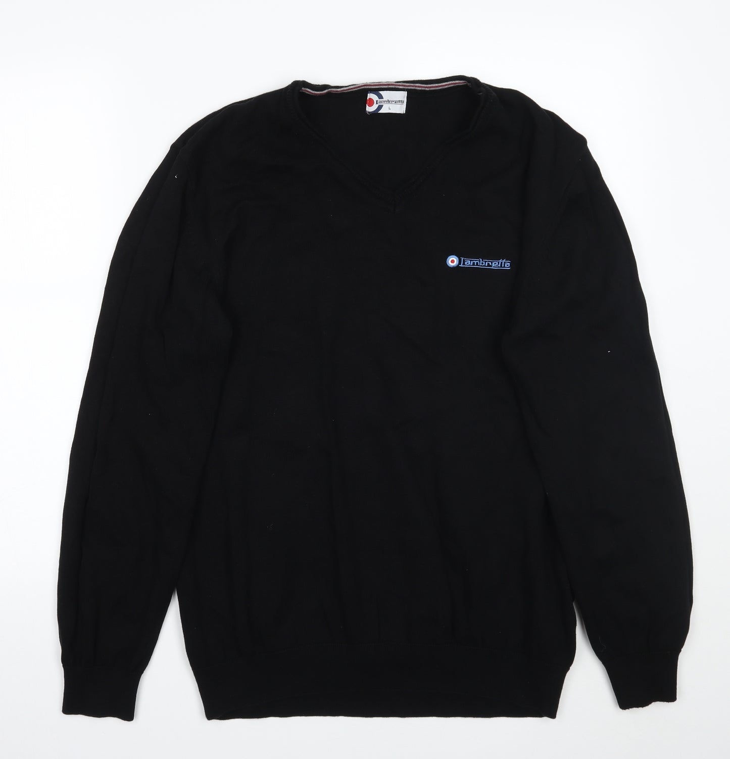 Lambretta Mens Black   Pullover Jumper Size L