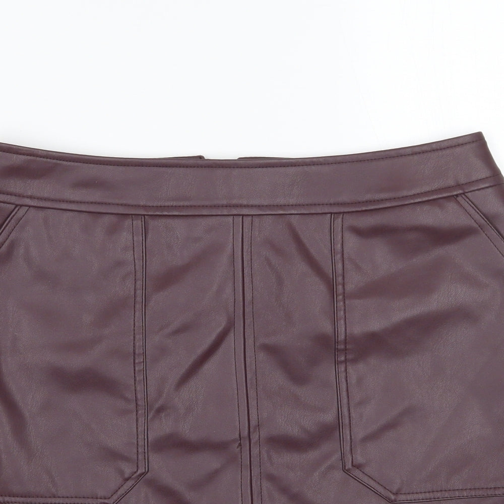 Warehouse Womens Purple   A-Line Skirt Size 10