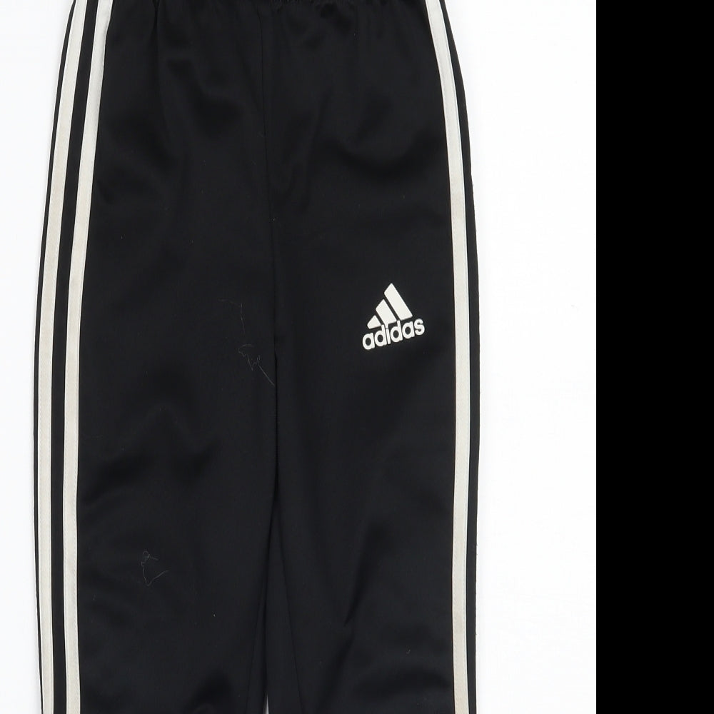 adidas Boys Black   Sweatpants Trousers Size 5-6 Years