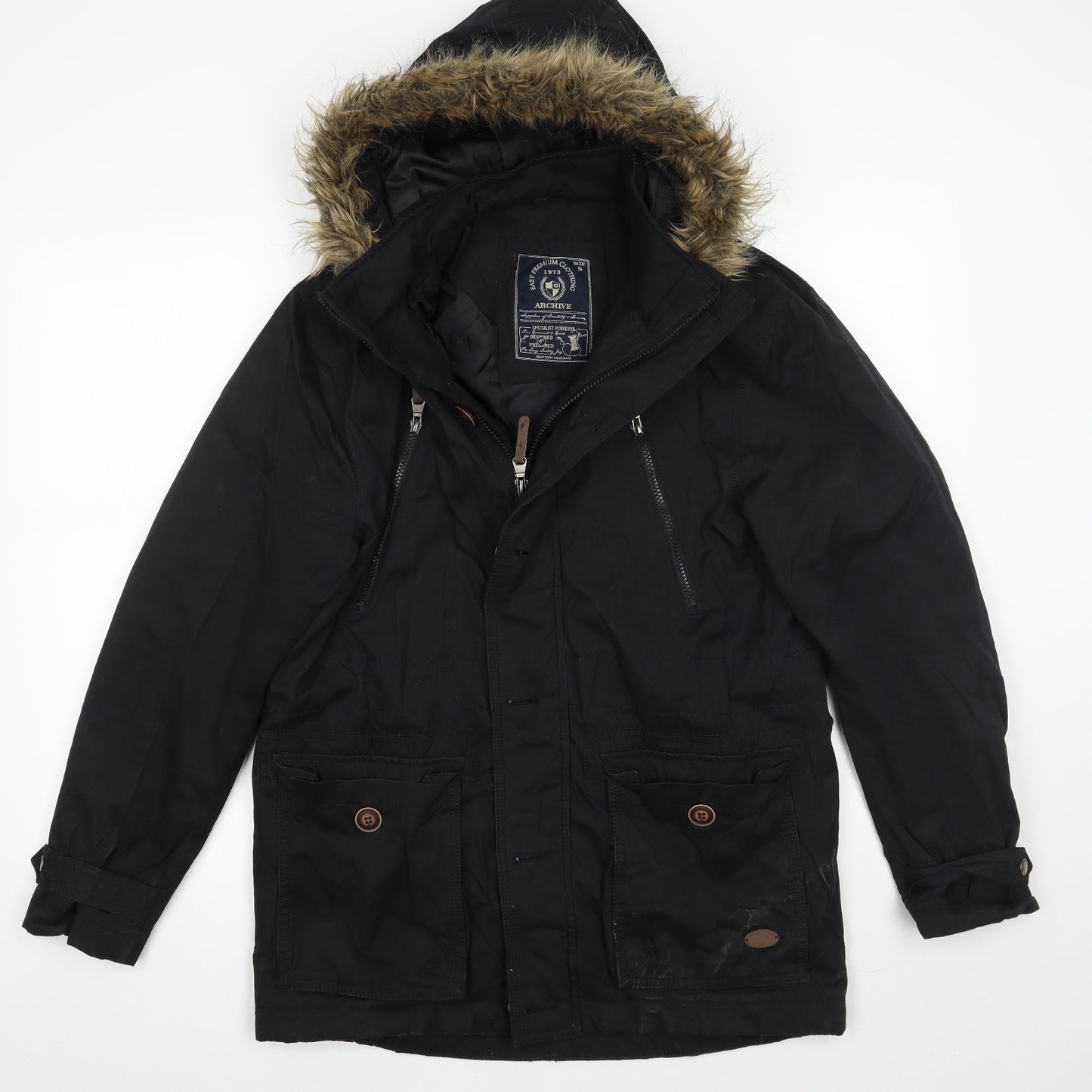 Matalan Mens Black   Jacket Coat Size S