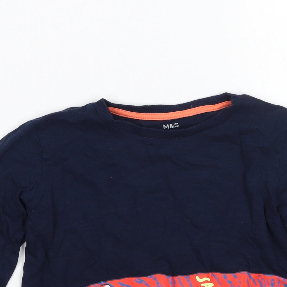 Marks and Spencer Boys Blue   Basic T-Shirt Size 3-4 Years