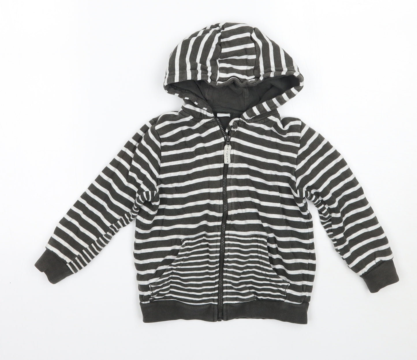 TU Girls Green Striped  Jacket  Size 2-3 Years