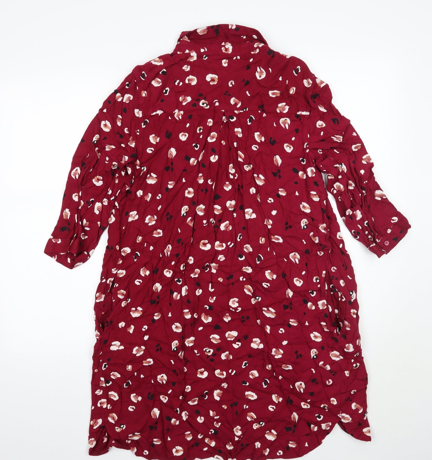 NEXT Womens Pink Animal Print  Basic Button-Up Size 14