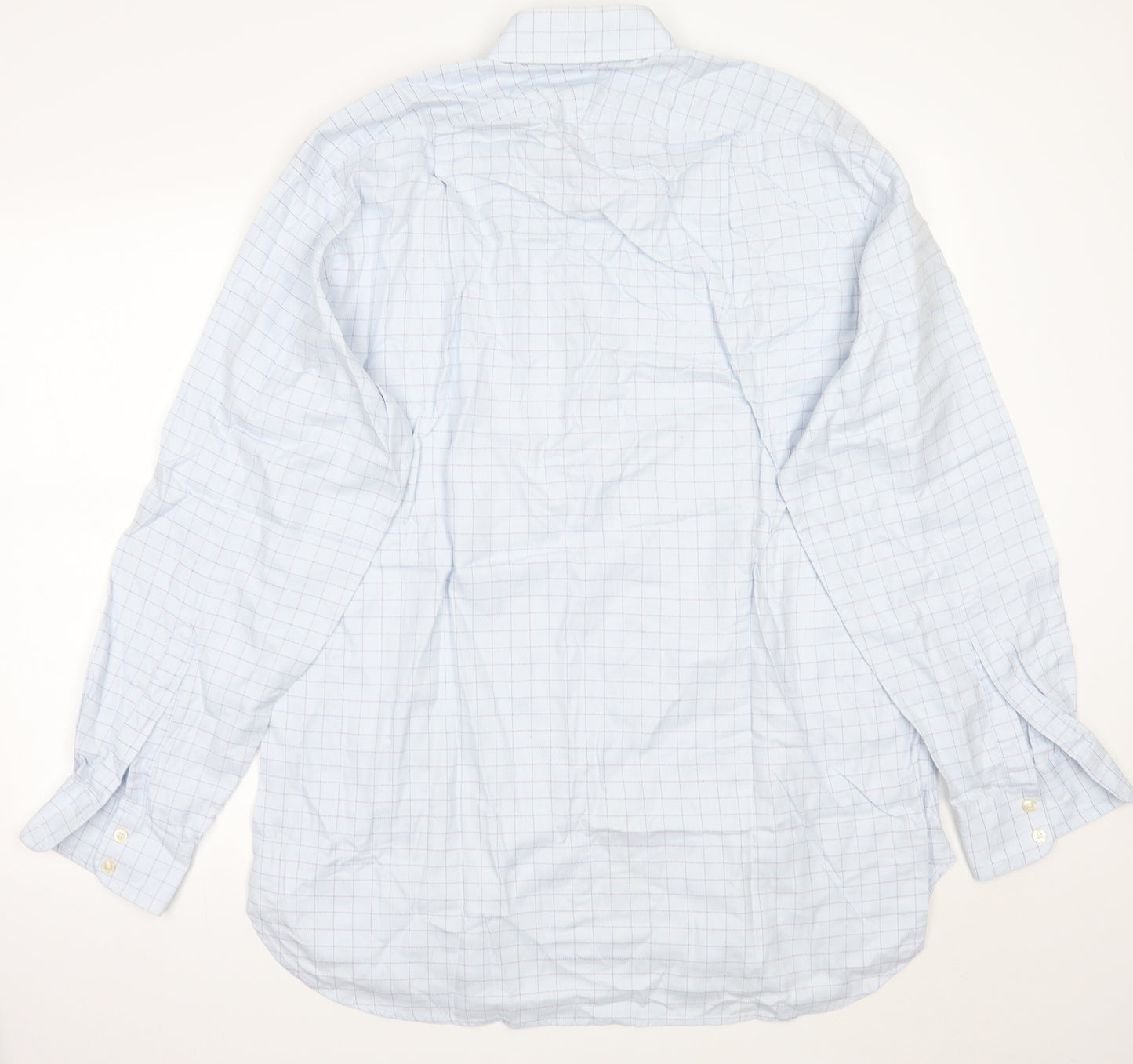 Charles Tyrwhitt Mens Blue Check   Button-Up Size 16.5