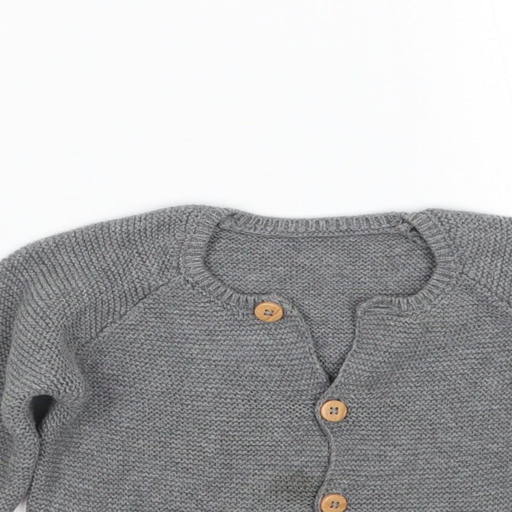 Matalan Baby Grey   Cardigan Jumper Size 9-12 Months