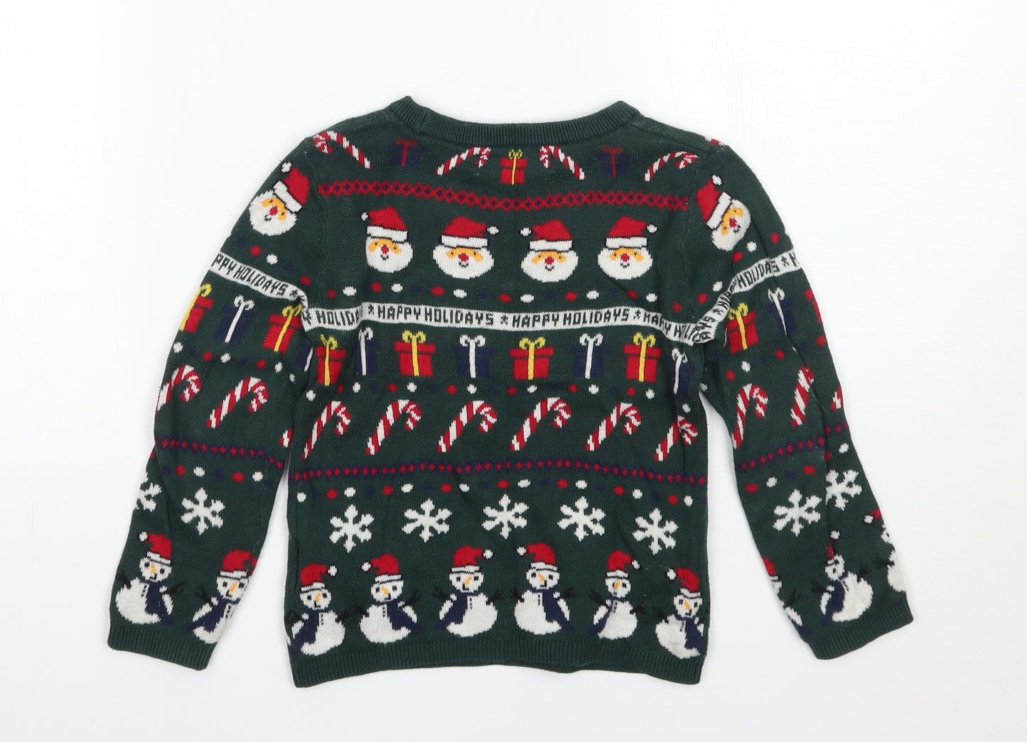 H&M Boys Green   Pullover Jumper Size 2 Years  - Christmas