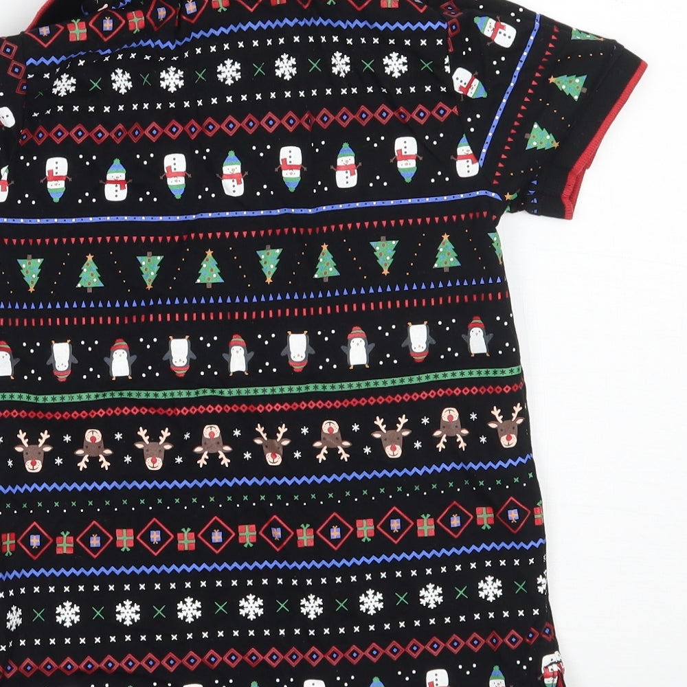 Nutmeg Boys Beige Geometric  Basic Polo Size 5 Years  - Christmas