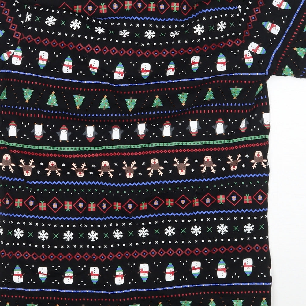Nutmeg Boys Black Geometric  Basic Polo Size 10-11 Years  - Christmas