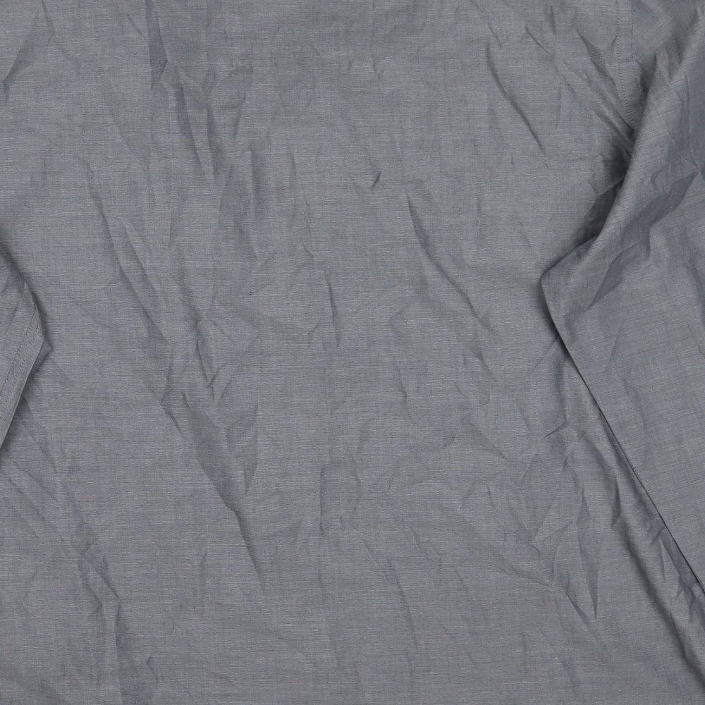 F&F Mens Grey    Button-Up Size 17.5