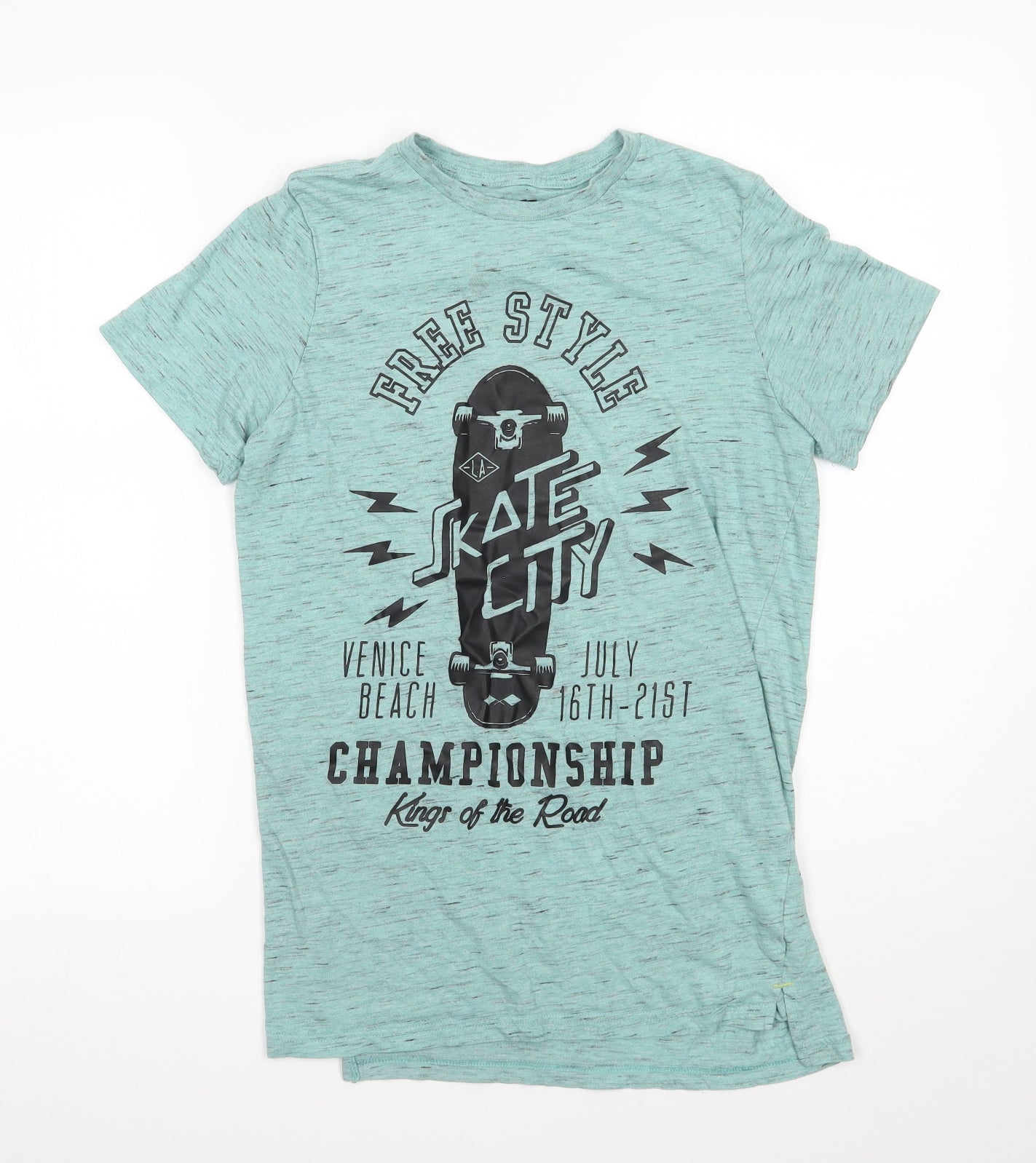 F&F Boys Green   Basic T-Shirt Size 13 Years