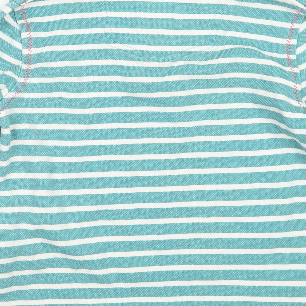 Fat Face Girls Green Striped  Pullover Jumper Size 8-9 Years