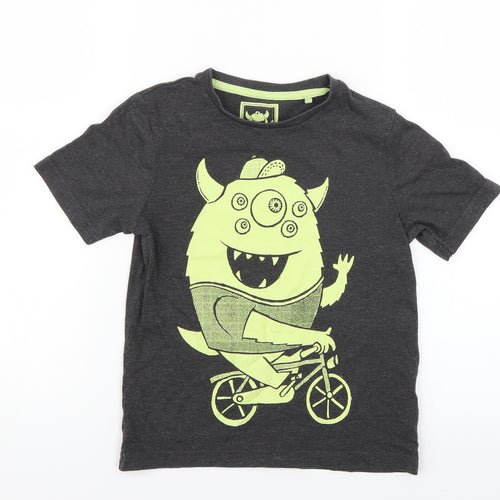 TU Boys Grey   Pullover T-Shirt Size 4-5 Years  - Monster Print