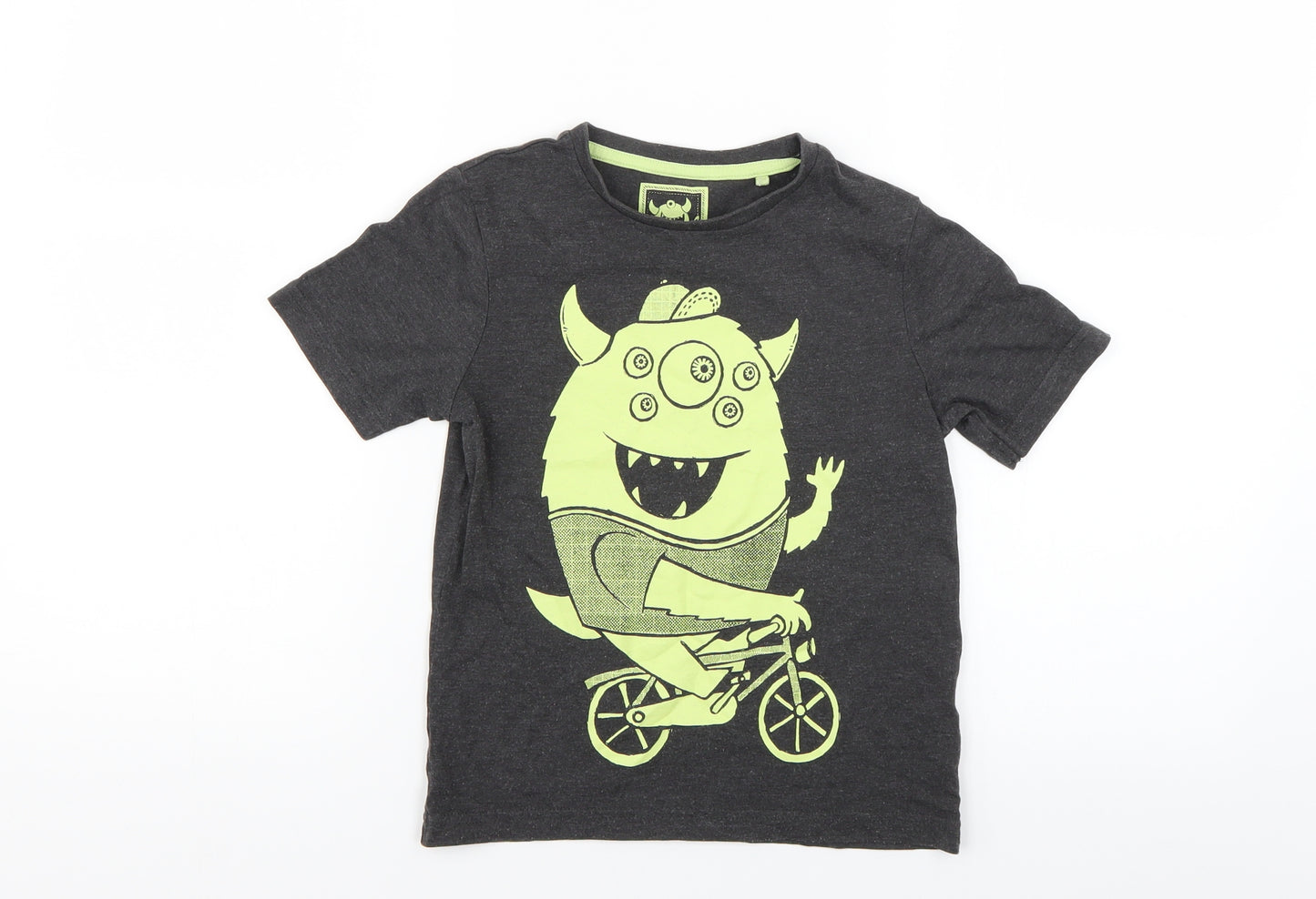 TU Boys Grey   Pullover T-Shirt Size 4-5 Years  - Monster Print