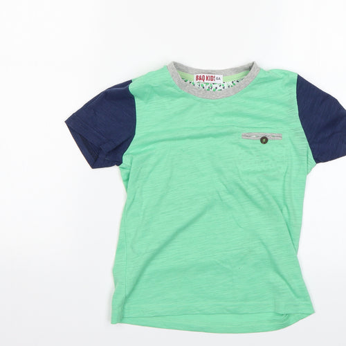 B&Q Kids Boys Green  Jersey Basic T-Shirt Size 6 Years