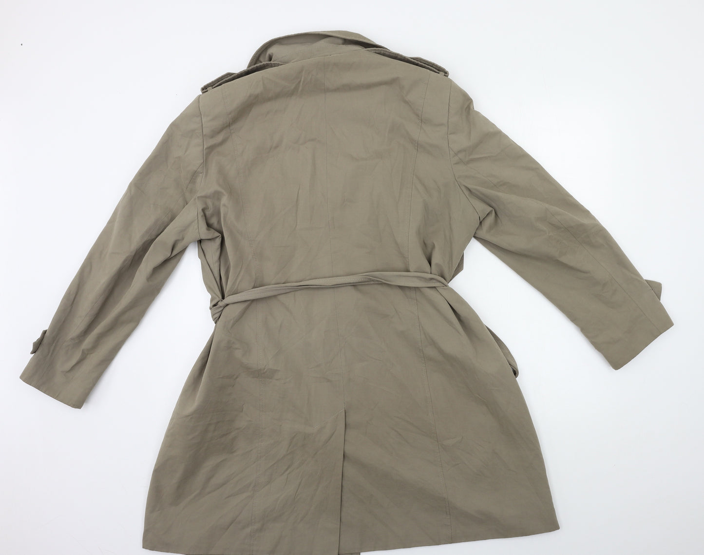 Debenhams Womens Beige   Trench Coat Coat Size M