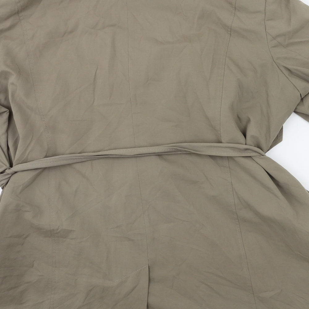 Debenhams Womens Beige   Trench Coat Coat Size M