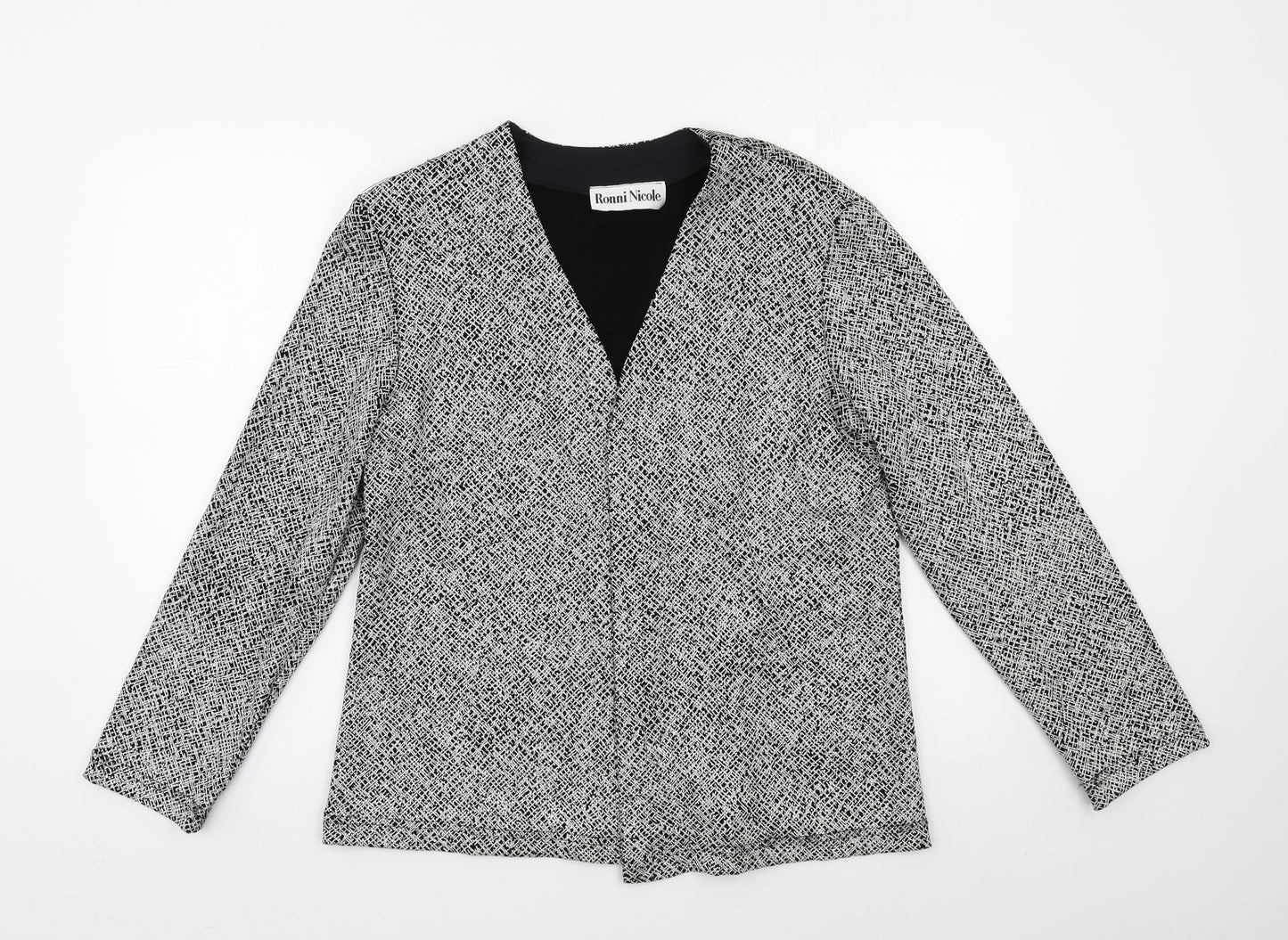 Ronni Nicole Womens Silver   Jacket Blazer Size M