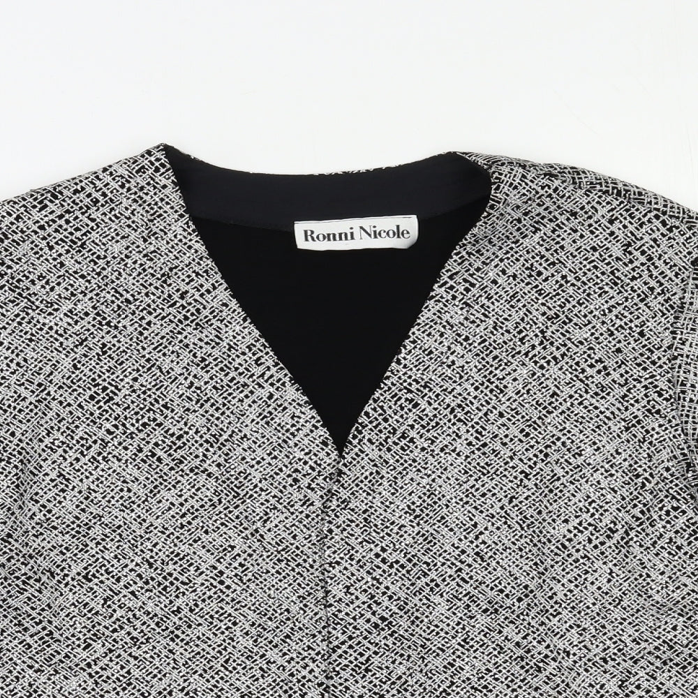 Ronni Nicole Womens Silver   Jacket Blazer Size M