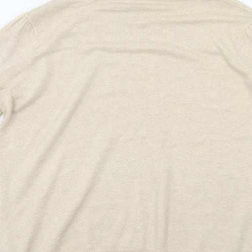 Evans Womens Beige   Pullover Jumper Size 16