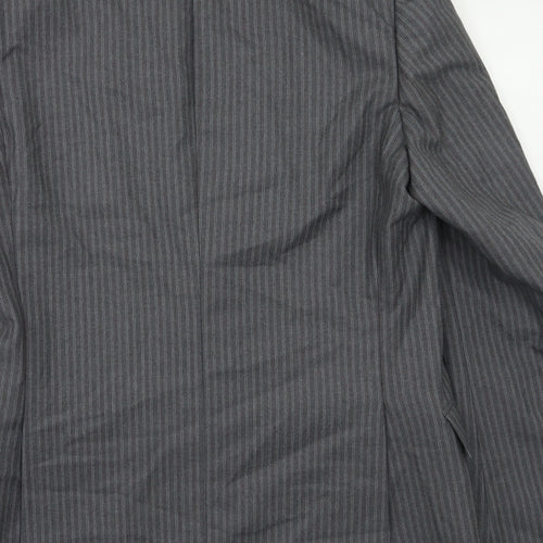 Charles Blades Mens Grey Striped  Jacket Blazer Size 42