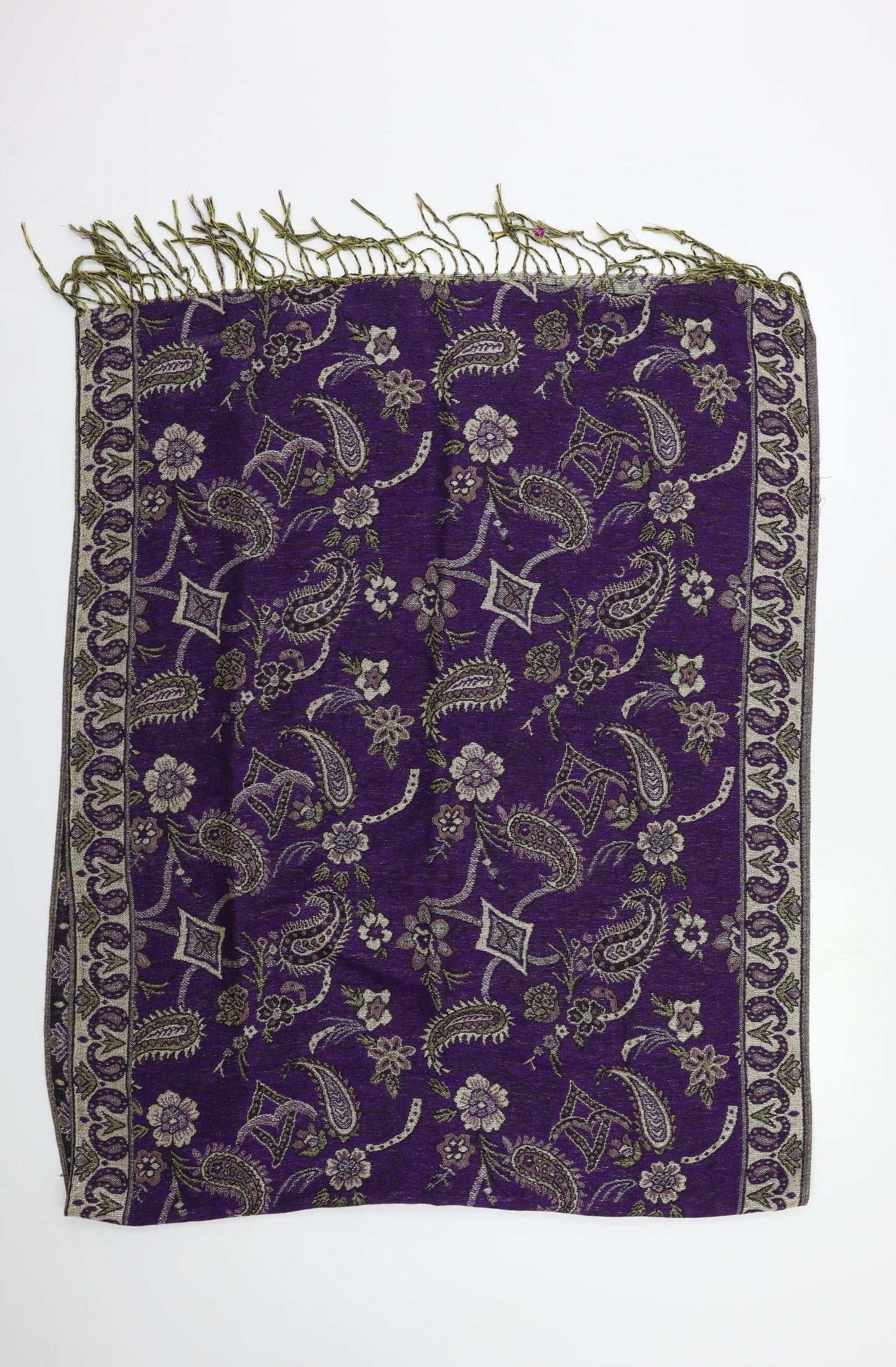 Preworn Womens Purple Paisley   Shawl/Wrap