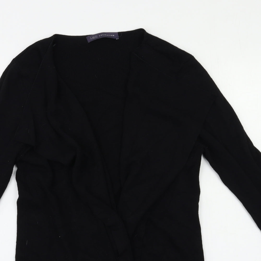 m&s Womens Black   Cardigan Jumper Size M