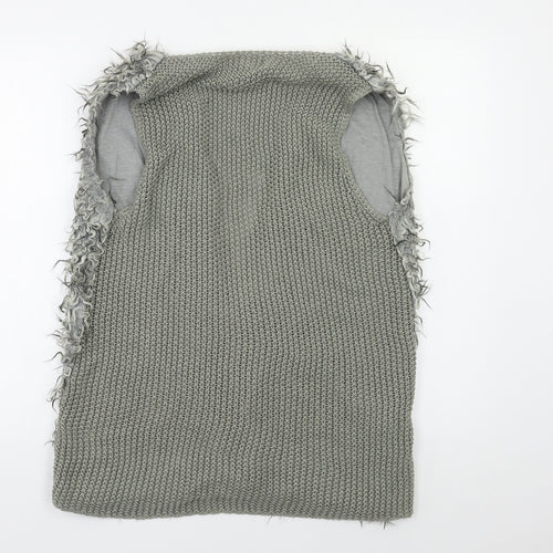 Primark Womens Grey   Gilet Poncho Size 12