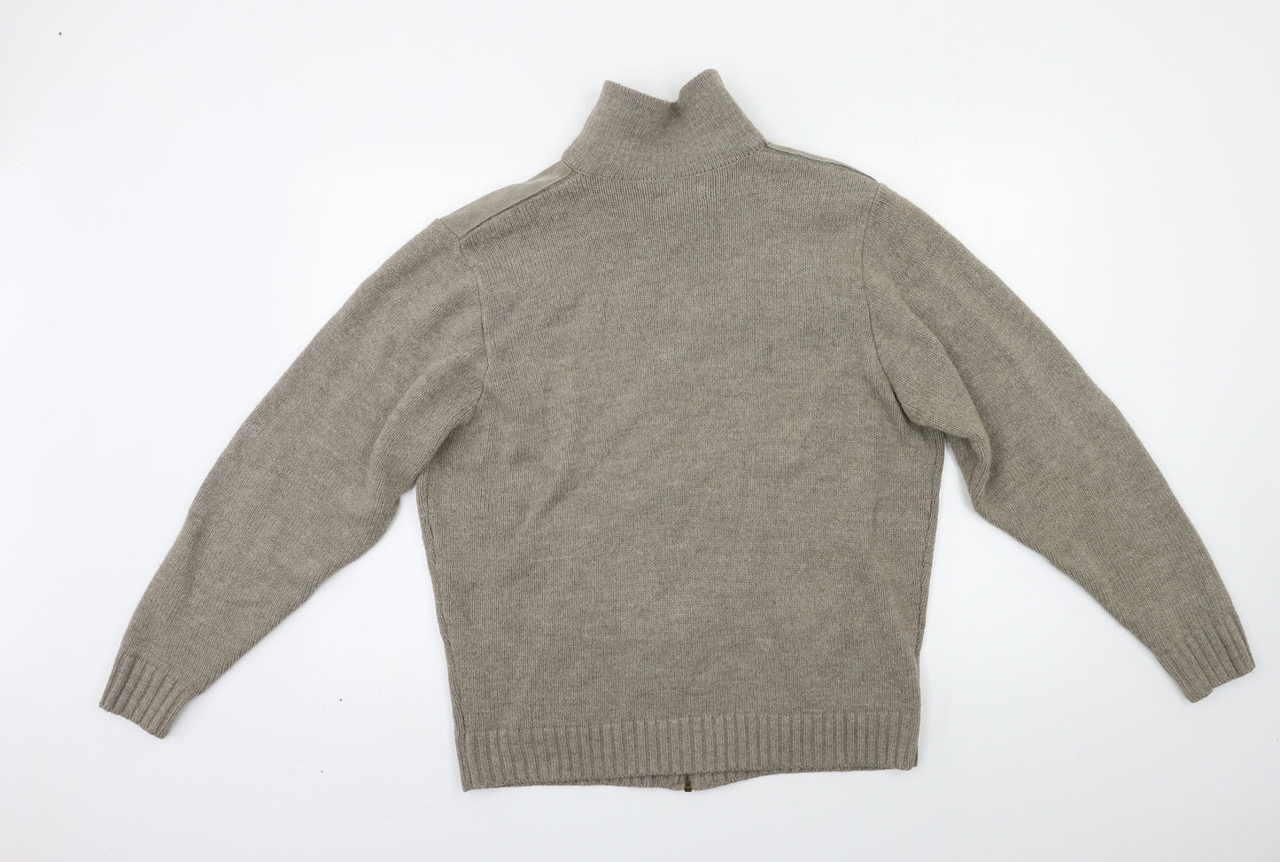 M&S Mens Beige   Cardigan Jumper Size M