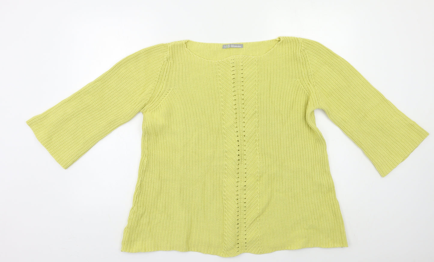M&S Womens Yellow   Pullover Jumper Size L