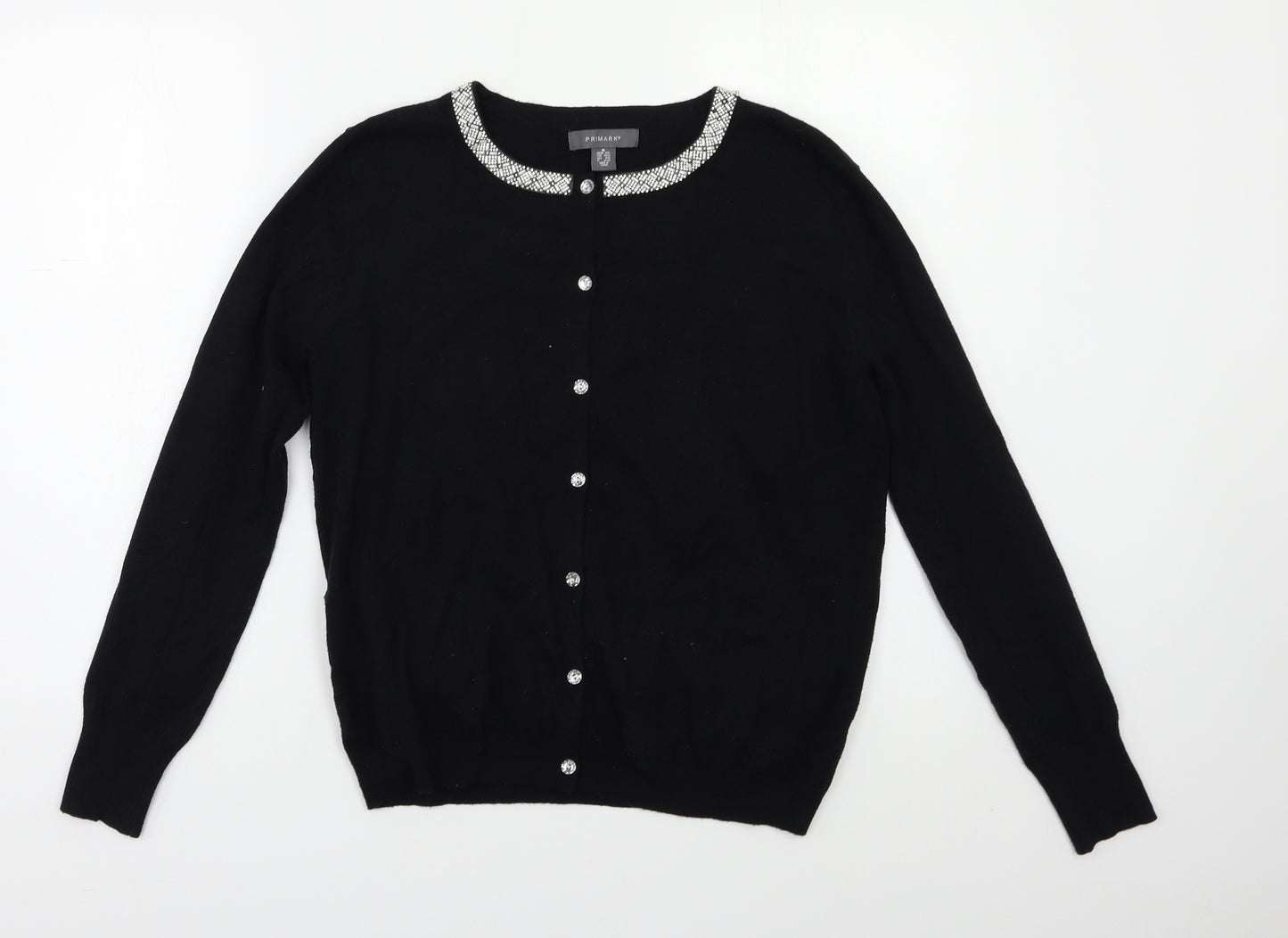 Primark Womens Black   Cardigan Jumper Size M