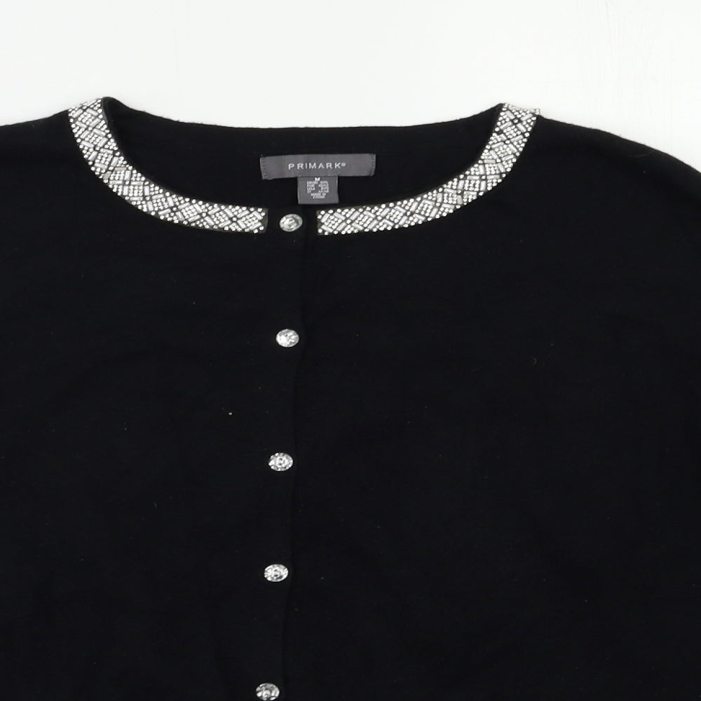 Primark Womens Black   Cardigan Jumper Size M