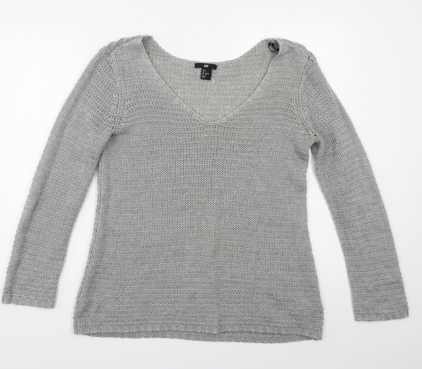H&M Womens Grey   Pullover Jumper Size S
