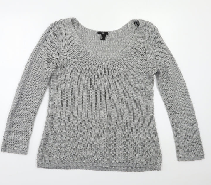 H&M Womens Grey   Pullover Jumper Size S