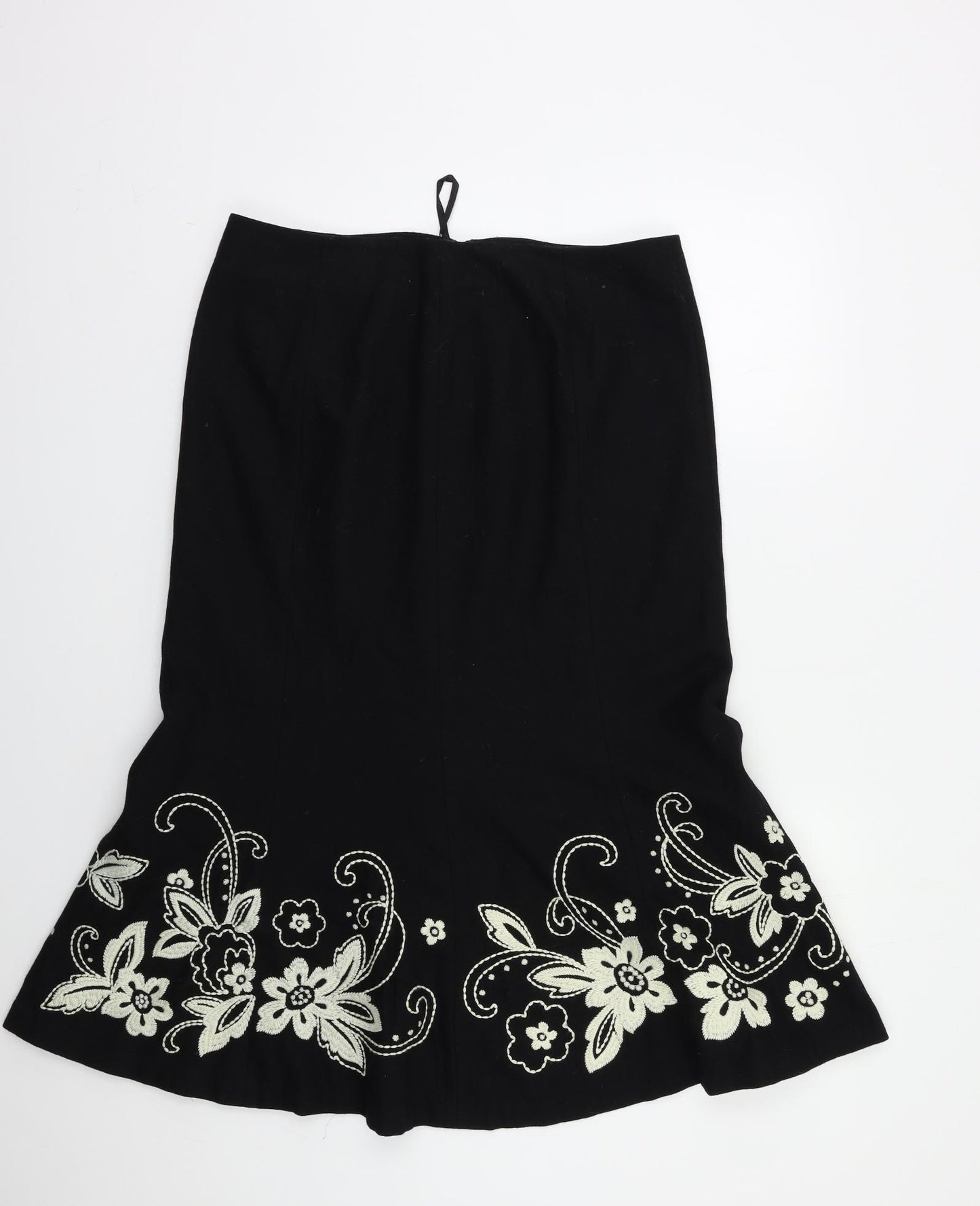 CC Womens Black Floral  Flare Skirt Size 12
