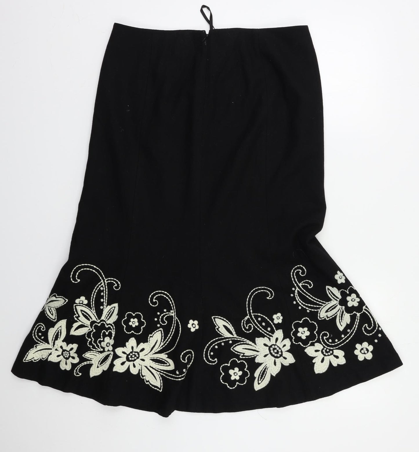 CC Womens Black Floral  Flare Skirt Size 12