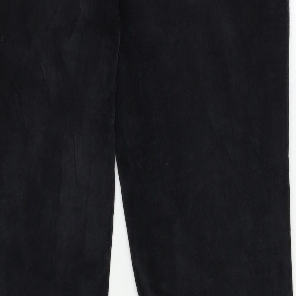 Massimo Dutti Womens Black  Corduroy Straight Jeans Size 12 L30 in