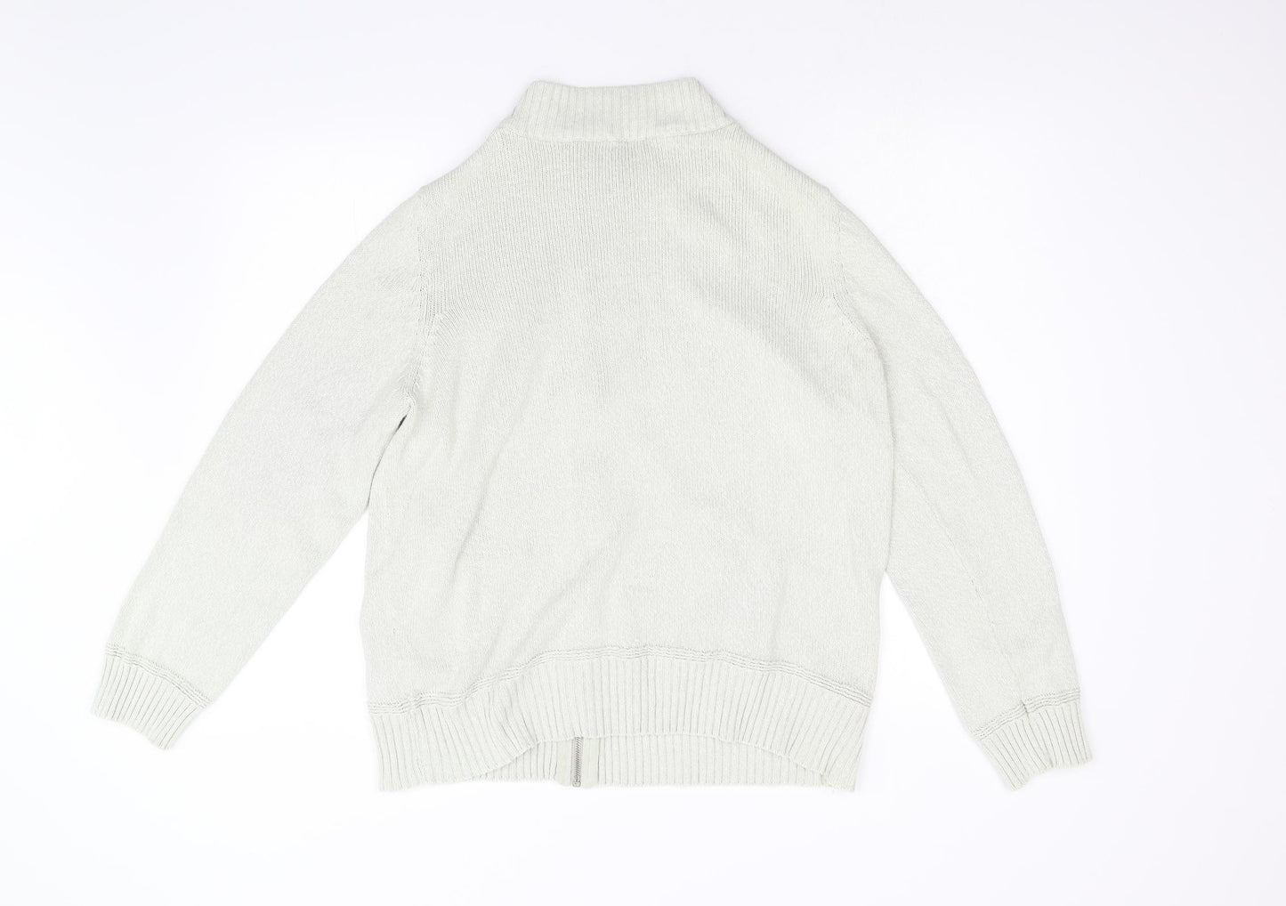 BHS Womens Grey  Knit Full Zip Jumper Size 18