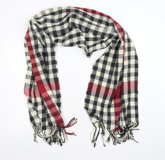 Front view of Primark unisex multicoloured check scarf