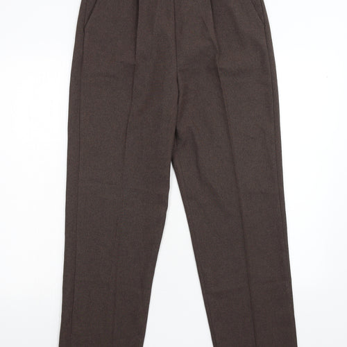 BM Collection Womens Brown   Trousers  Size 10 L28 in