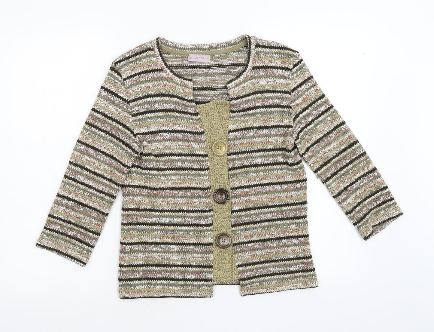 Per Una Womens Brown  Knit Cardigan Jumper Size S