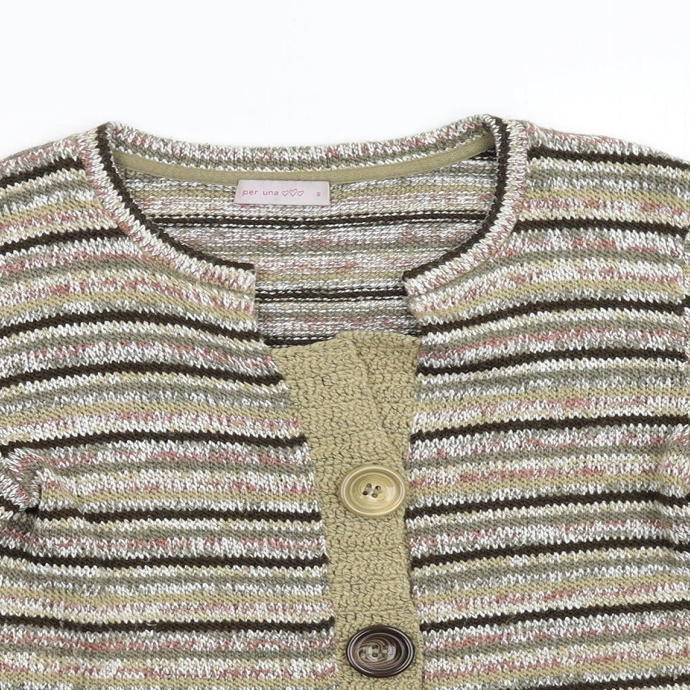 Per Una Womens Brown  Knit Cardigan Jumper Size S