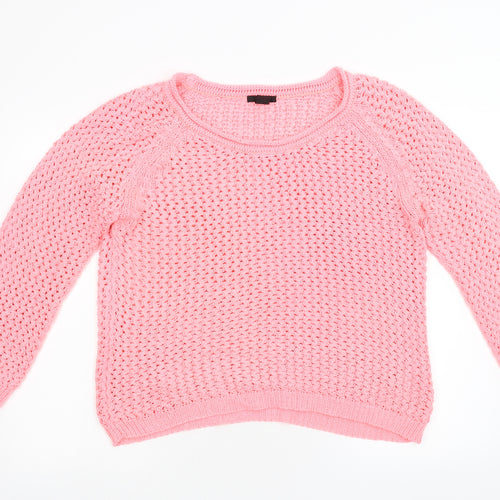 H&M Womens Pink  Knit Pullover Jumper Size L