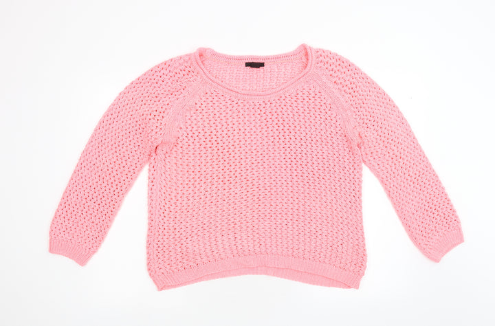 H&M Womens Pink  Knit Pullover Jumper Size L