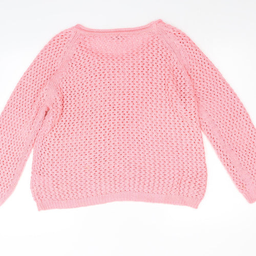 H&M Womens Pink  Knit Pullover Jumper Size L