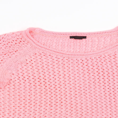H&M Womens Pink  Knit Pullover Jumper Size L